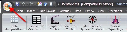 excel ribbon menu