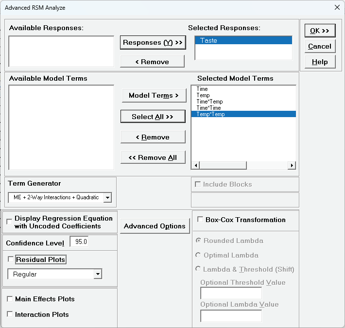 Histogram Chart Options