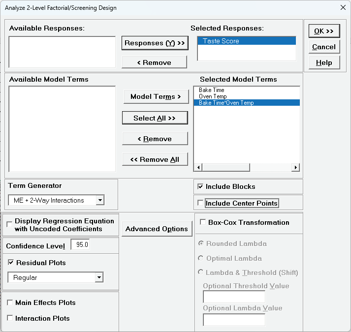 Histogram Options