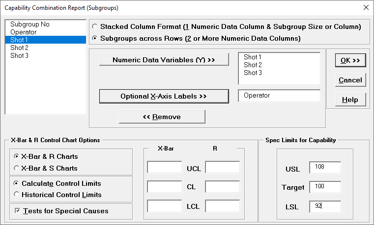 Capability Combination Report Subgroups