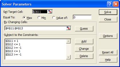 Excel Solver