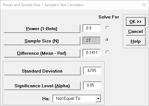 Power and Sample Size Calculator