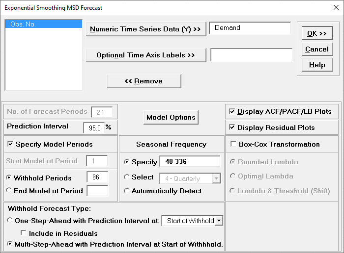 Capability Combination Report Options