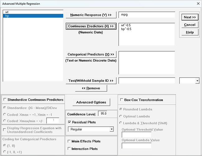 BT mpg AD MReg dialog