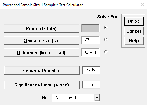 Power and Sample Size Calculator