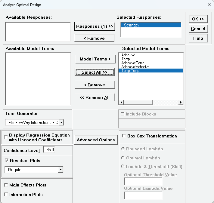 Histogram Options