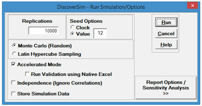DiscoverSim Run Simulation