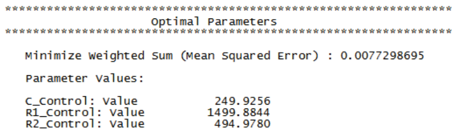 DiscoverSim Optimal Parameters
