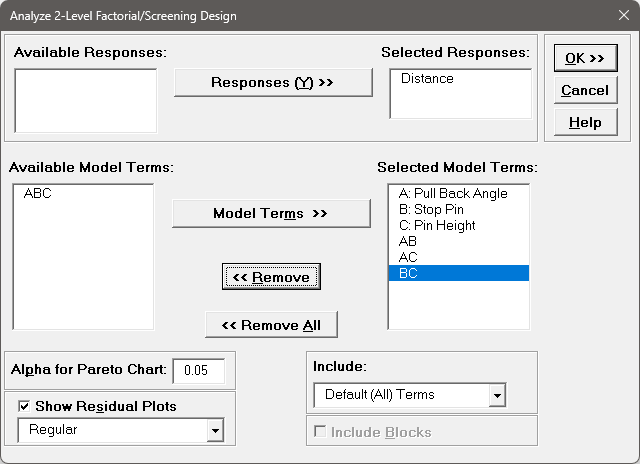 2 Level Factorial Design of Experiments